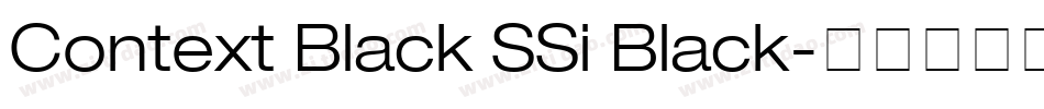Context Black SSi Black字体转换